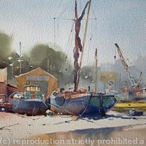 Light on the foreshore Pin Mill