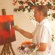 Michael painting in Spain