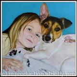 Holly and Toby - oil on canvas
