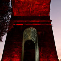 London Road Viaduct in red