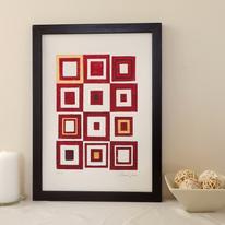 Squares, reds