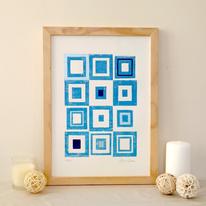 Squares, blue