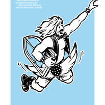 Nestor flying on his codpiece