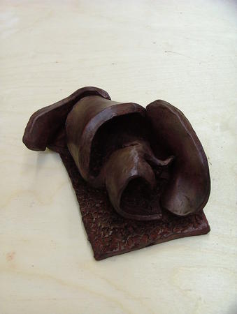 Ceramic Mother and Baby Elephant by Jackie Hutchinson