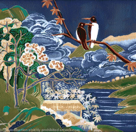 Landscape with birds
