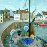 Pittweem Harbour - Oil on paper