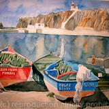 Fishing Boats, Madeira - watercolour