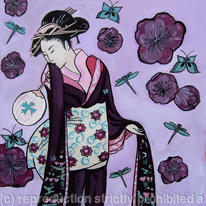 Geisha in purple