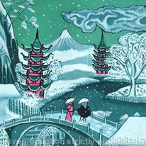 Oriental snowscape