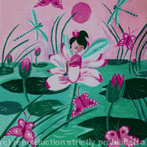 Fairy in lily pond