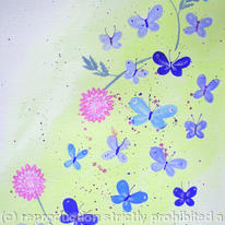 hidden Butterflies with chrysanthamums