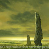 yellow-stones - oil on board