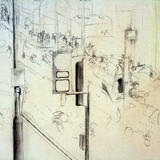 Sunday Morning (detail) - mixed media on paper