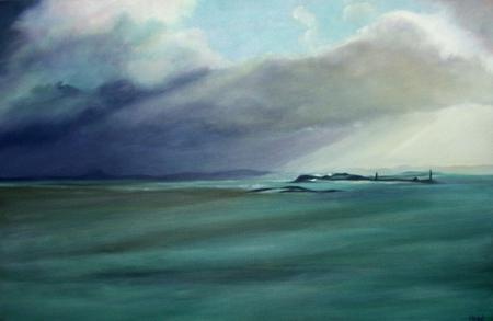 Bamburgh Castle from Holy Island