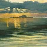 Clare Island from Westport - oil on canvas