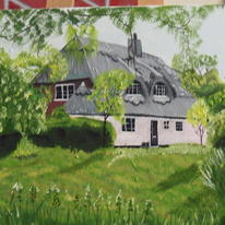 Back rear of Cottage in Throop, Dorset