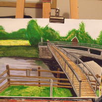 Foot bridge in Throop, Dorset.