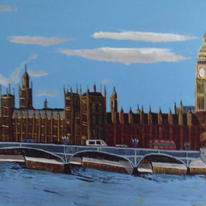 House of Parliament, Big Ben and Westminster Bridge.