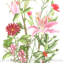 Mixed Flowers and Berries