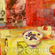 Knitting Our Own Yoghurt | £500 | 60 x 50cm | Acrylic and mixed media on canvas Knitting Our Own Yoghurt