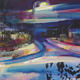 Nightfall on Hilltop… | | 40 x 40cm | Acrylic and mixed media on canvas Nightfall on Hilltop…