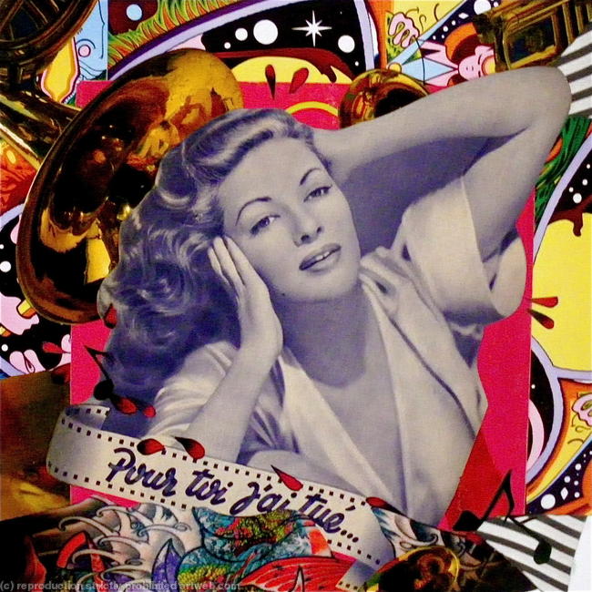 Drama - Digigraphie Print of collage 50x50cm