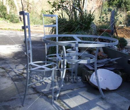 mosaic and metal furniture set