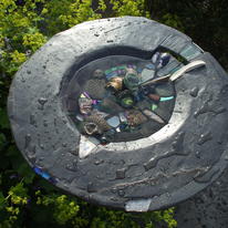 Treasure Fish bird bath