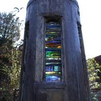 Light House garden sculpture window detail