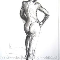 nude standing, back
