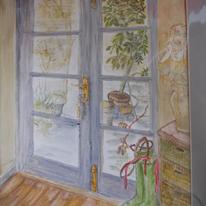 Garden through French Window