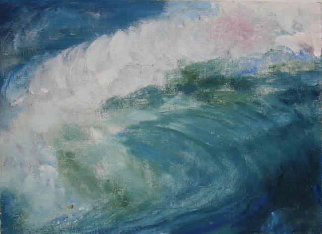 wavepower oil & acrylic on canvas 33x24cm