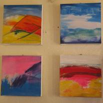 set of 4 landscapes