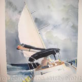 Racing the Storm - Watercolor