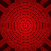 Kaleidoscoped Ripples on the Lake (Red)
