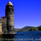 Collioure Bell Tower - Giclee Print on Fine Art Paper