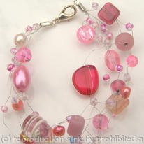 Pretting Pink Wirework Bracelet