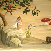 Childrens fairy mural (detail)