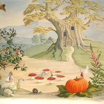 children' fairy mural - full image