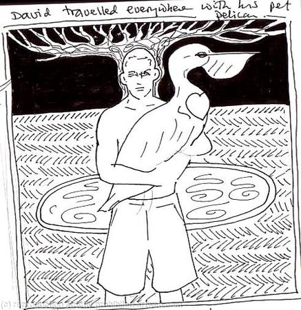 Initial sketch for Pelican Boy