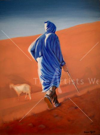 Berber Shepherd in the Atlas Mountains, Morocco