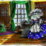 Mama Mouse - mixed media