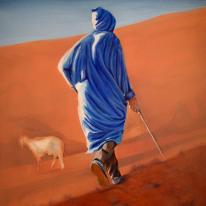 Berber Shepherd in the Atlas Mountains, Morocco