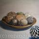 Wooden Bowl with Spheres