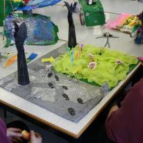 Recycled Sculpture workshop Cottingham High School created by Yr8