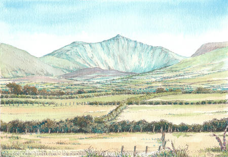 Snowdon from llanfaglan near Caernarfon North Wales