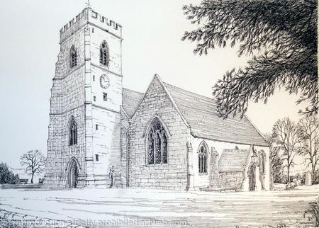 St Peters Church Kinver South Staffordshire ( Black & White)