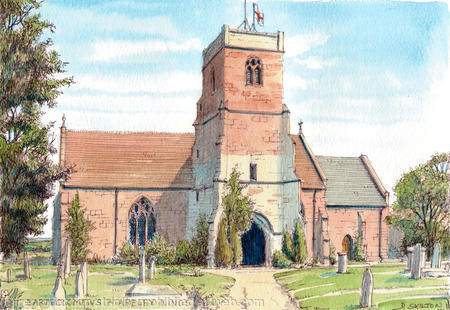 Areley kings Church St Bartholomew's Nr Stourport Worcestershire, greeting/thank-you card