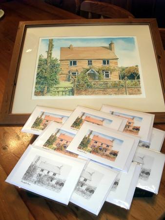 House portrait from £120 with 5 free cards of the image ( unframed)
