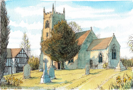 Highley Church St Mary's Shropshire, greeting card